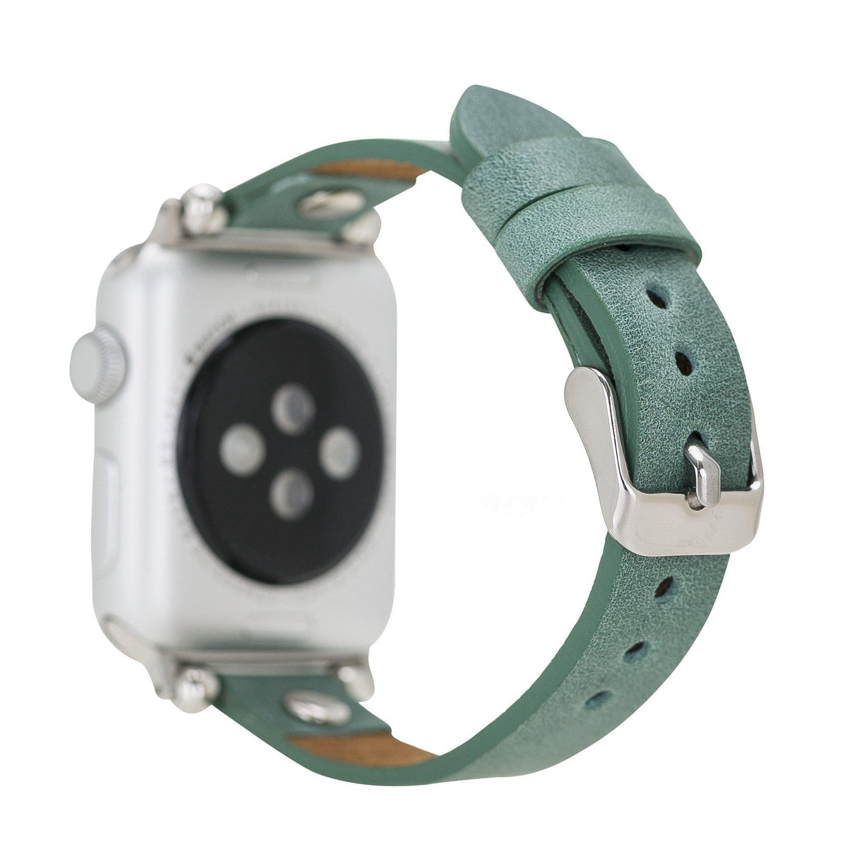 Ferro Leather Apple Watch Band - Silver