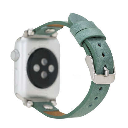 Ferro Leather Apple Watch Band - Silver