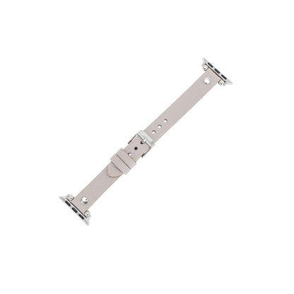 Ferro Leather Apple Watch Band - Silver