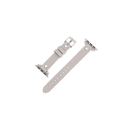 Ferro Leather Apple Watch Band - Silver