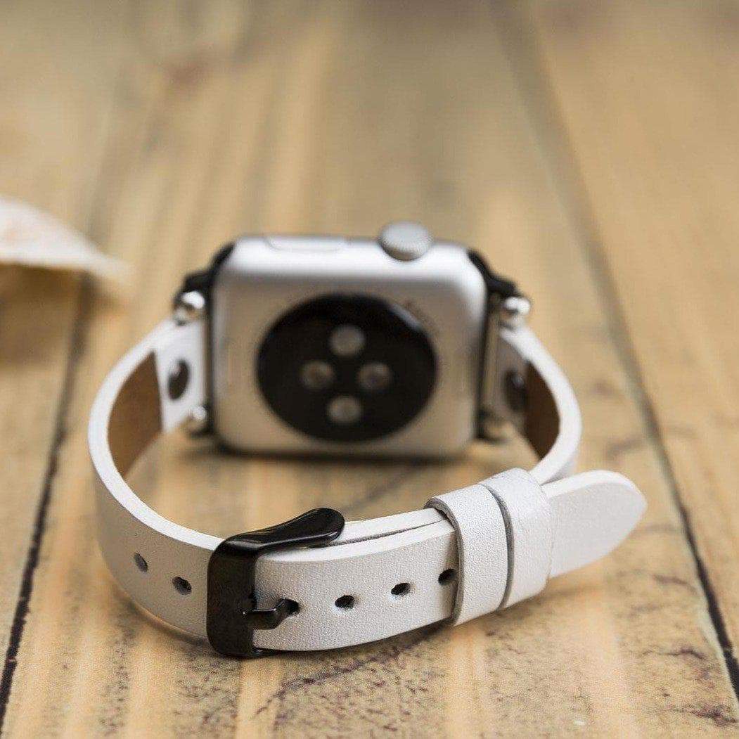Ferro Leather Apple Watch Band - Silver