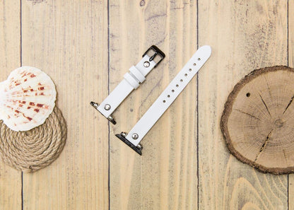 Ferro Leather Apple Watch Band - Silver