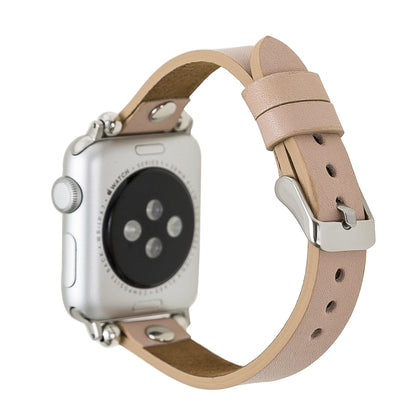 Ferro Leather Apple Watch Band - Silver