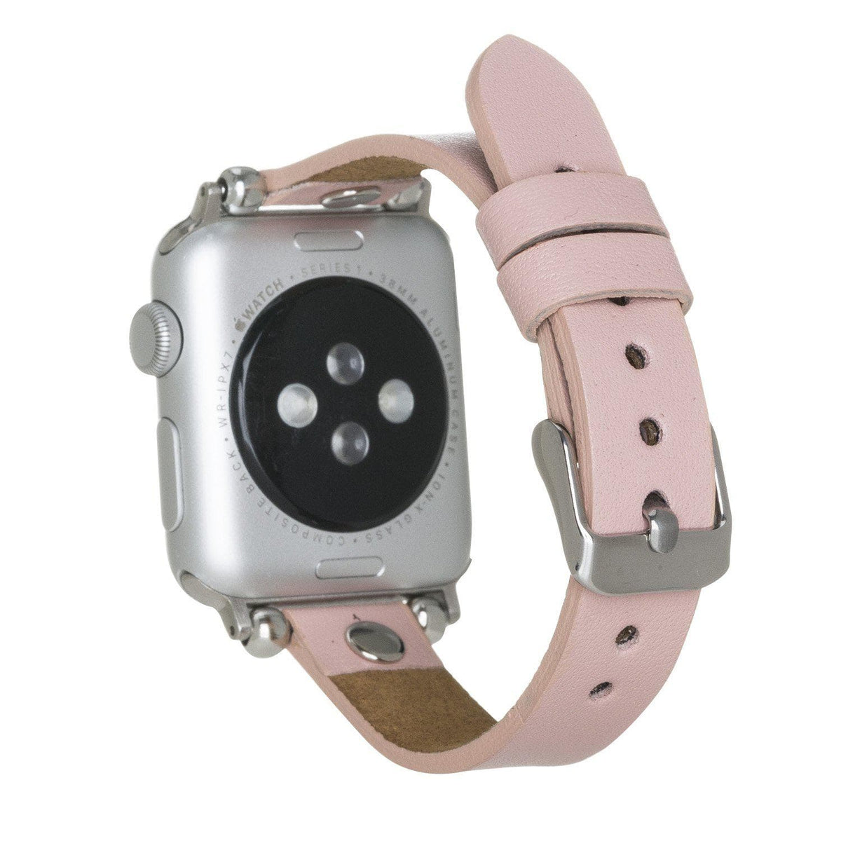 Ferro Leather Apple Watch Band - Silver