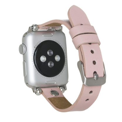 Ferro Leather Apple Watch Band - Silver
