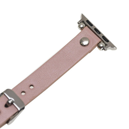 Ferro Leather Apple Watch Band - Silver