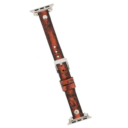 Ferro Leather Apple Watch Band - Silver