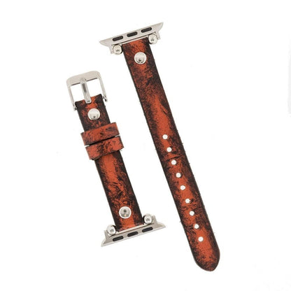 Ferro Leather Apple Watch Band - Silver