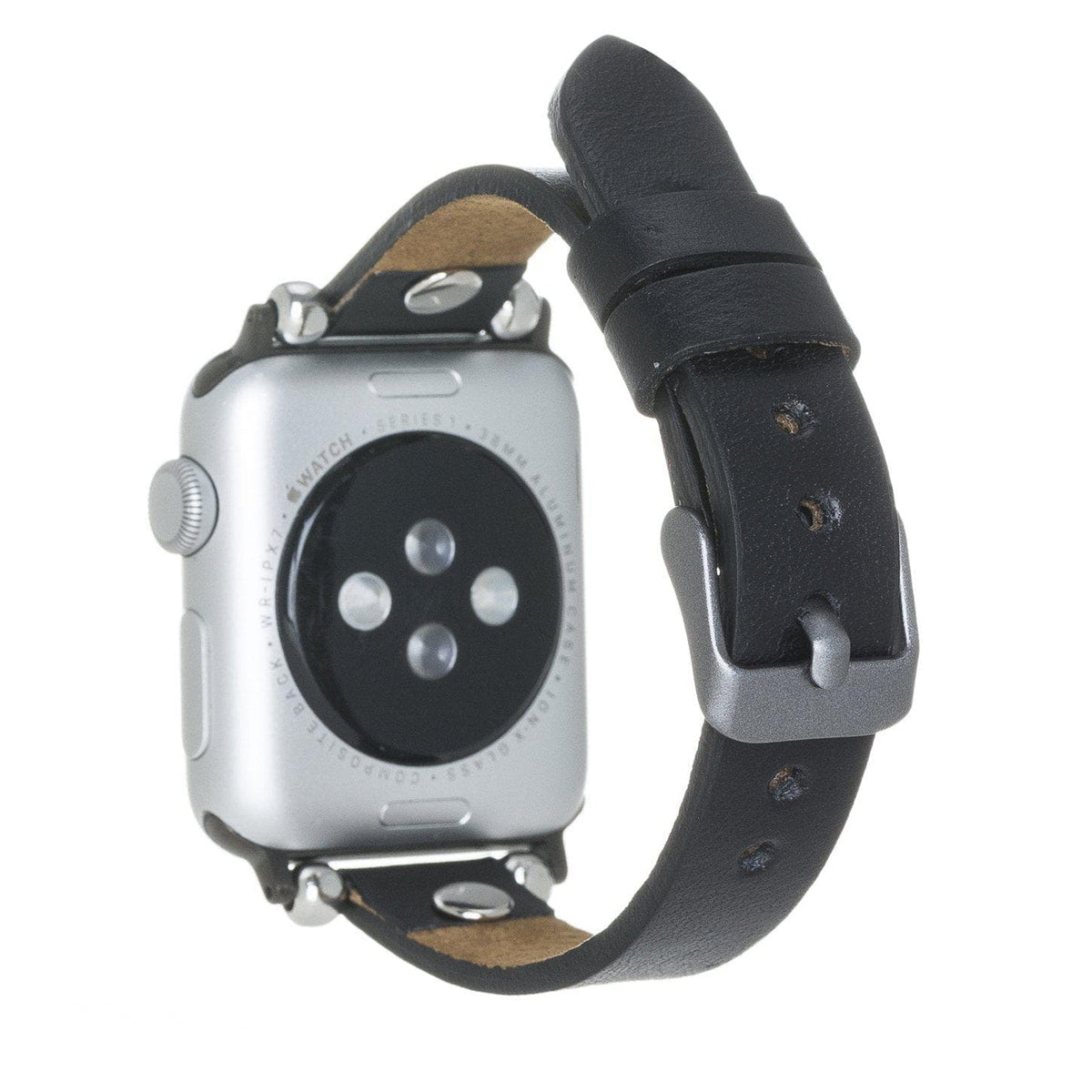 Ferro Leather Apple Watch Band - Silver