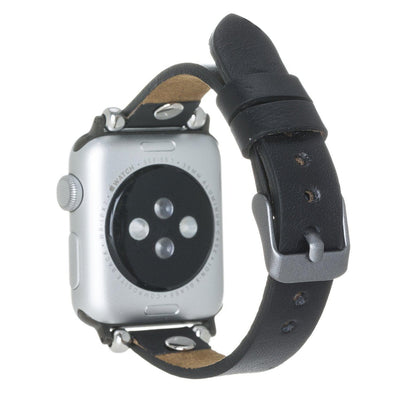 Ferro Leather Apple Watch Band - Silver