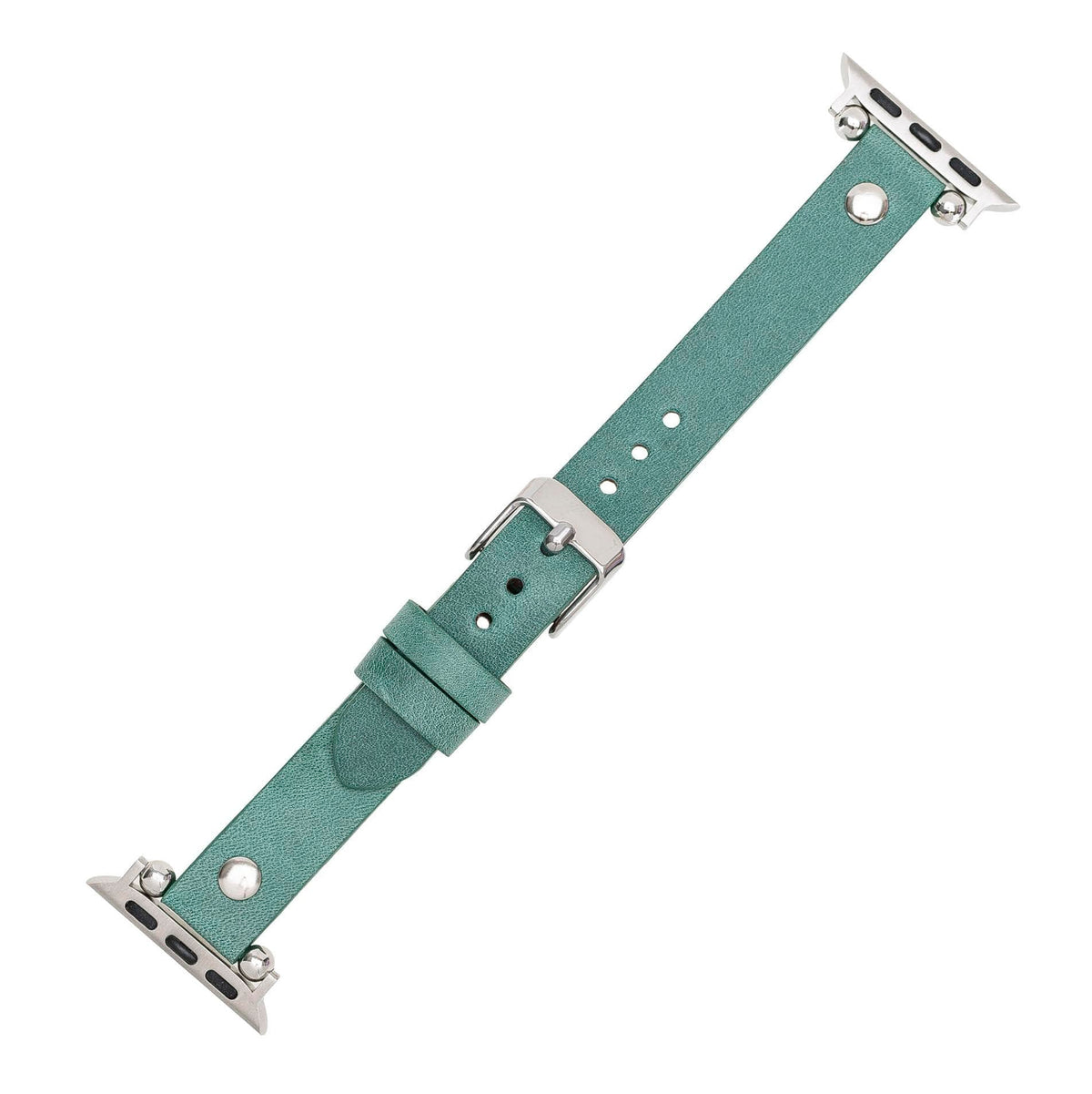 Ferro Leather Apple Watch Band - Silver