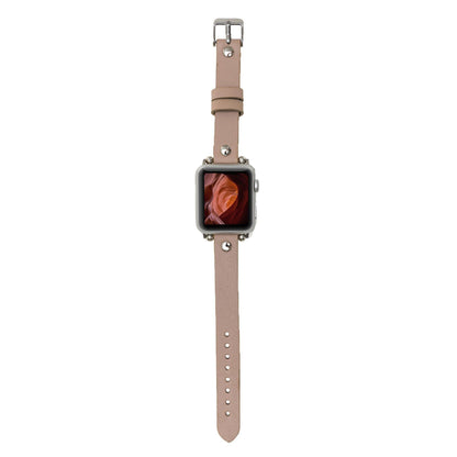 Ferro Leather Apple Watch Band - Silver