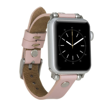 Ferro Leather Apple Watch Band - Silver
