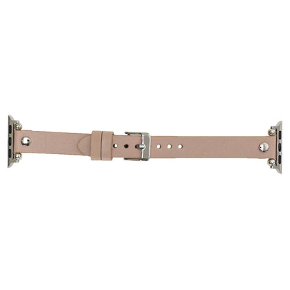 Ferro Leather Apple Watch Band - Silver
