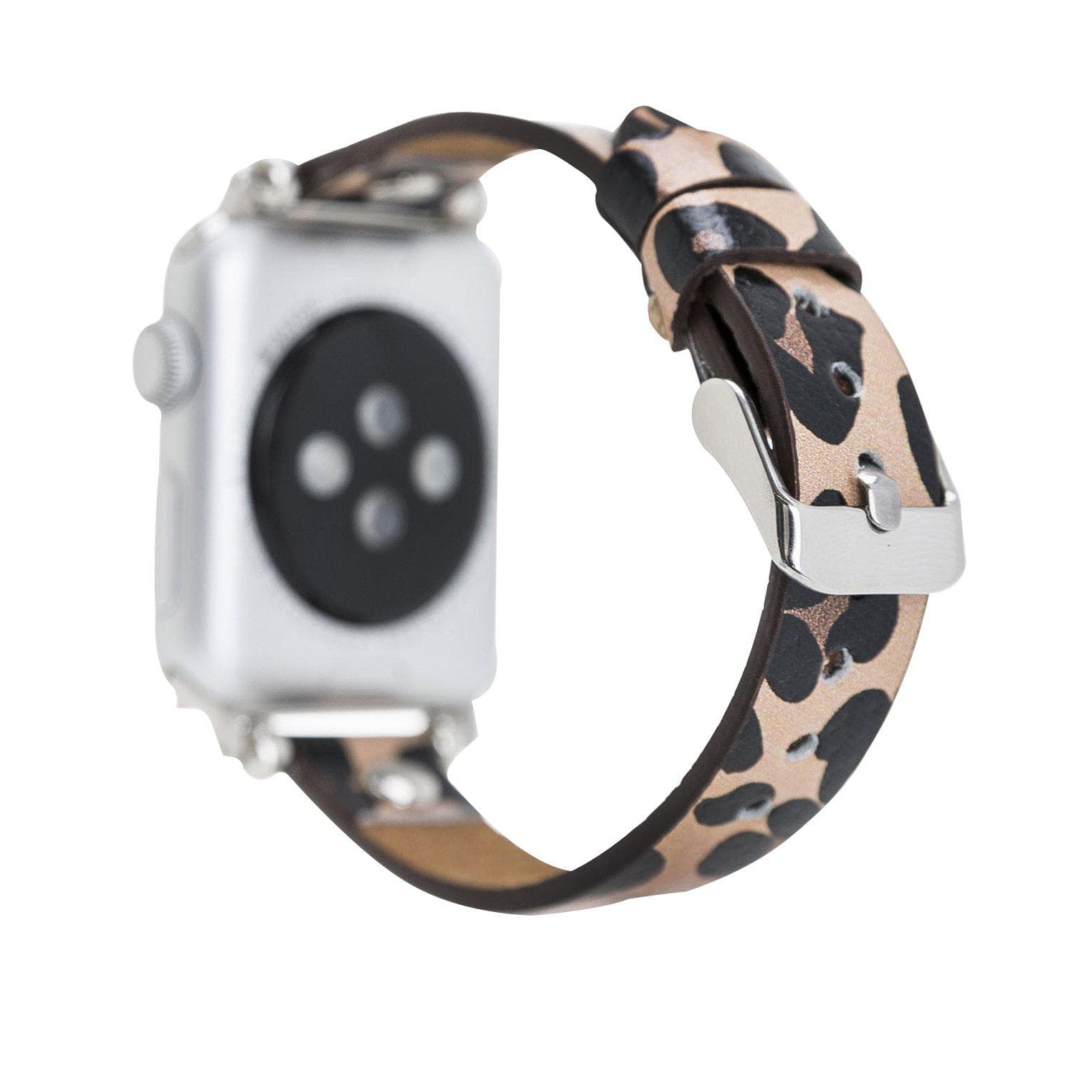 Leather Apple Watch Bands - Ferro Silver Trok Style