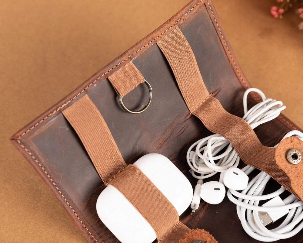 Genuine Leather Cable Organizer