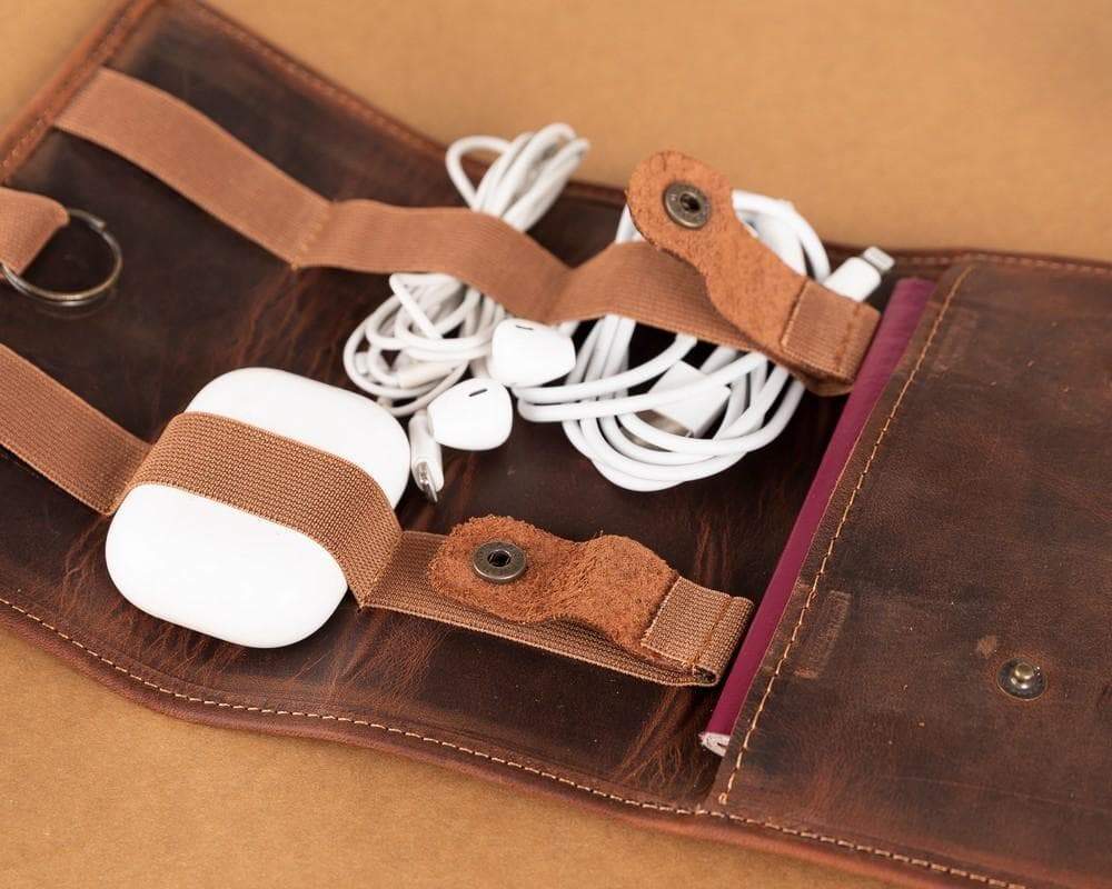 Genuine Leather Cable Organizer