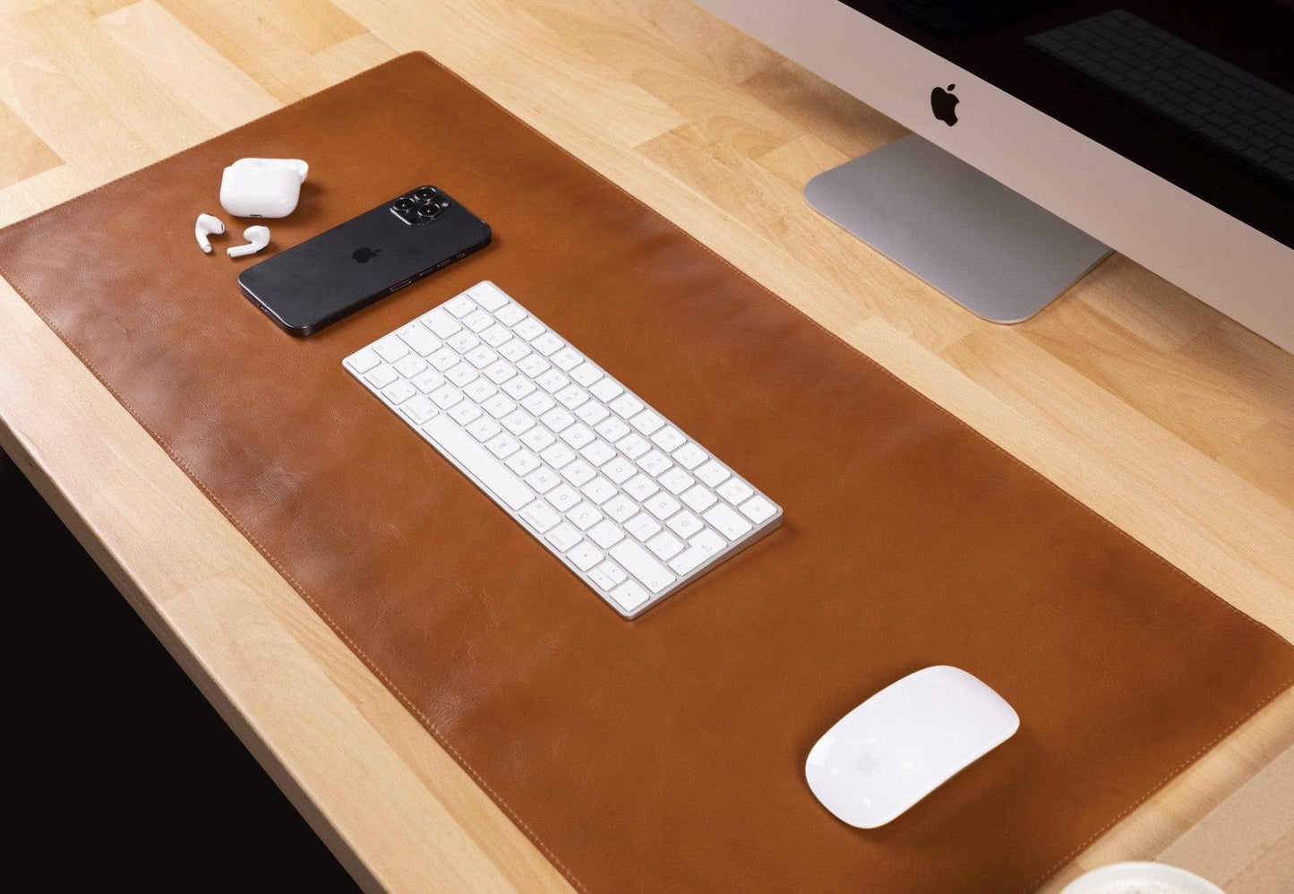 Genuine Leather Desk Mat  37x80