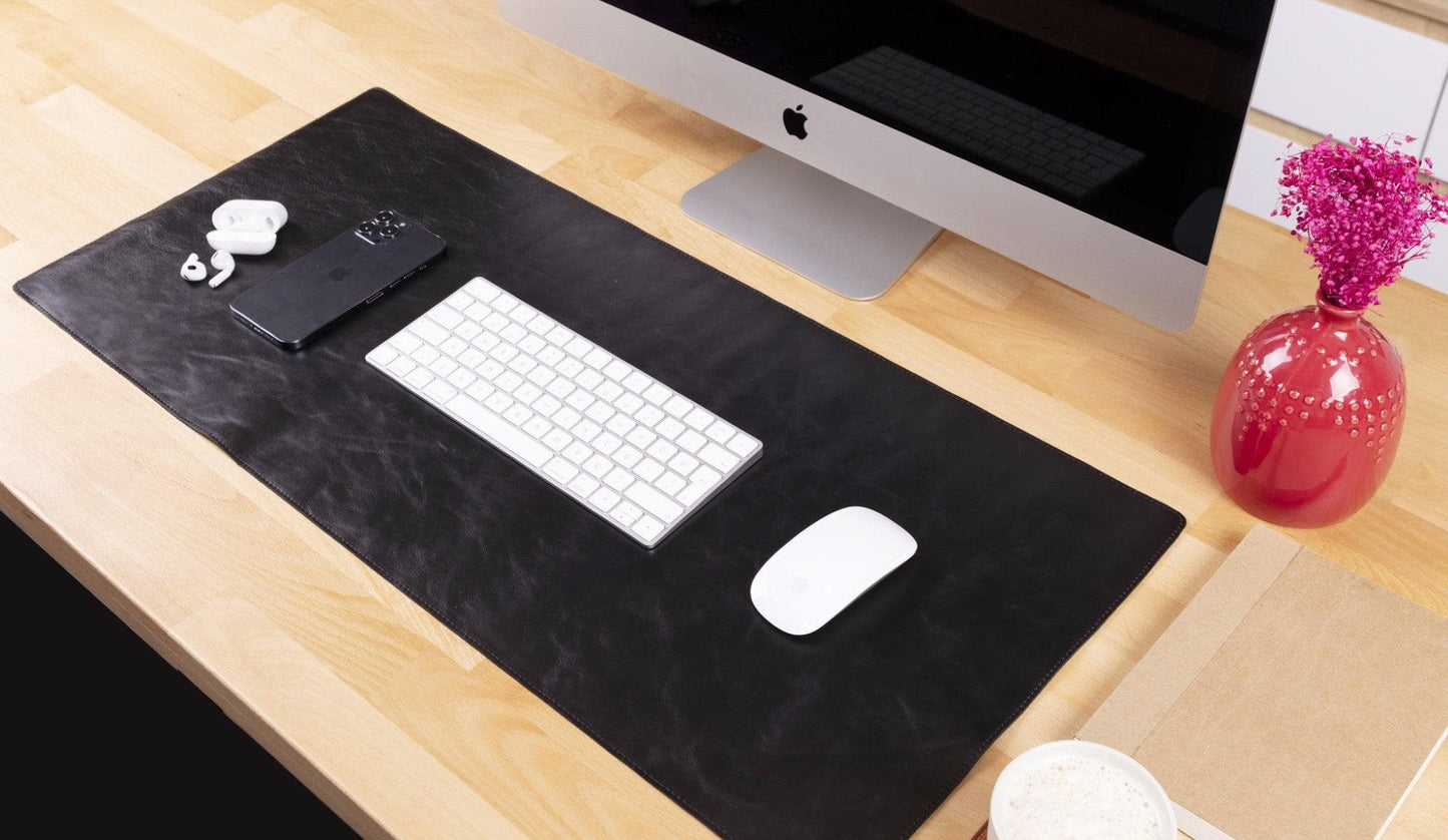 Genuine Leather Desk Mat  37x80