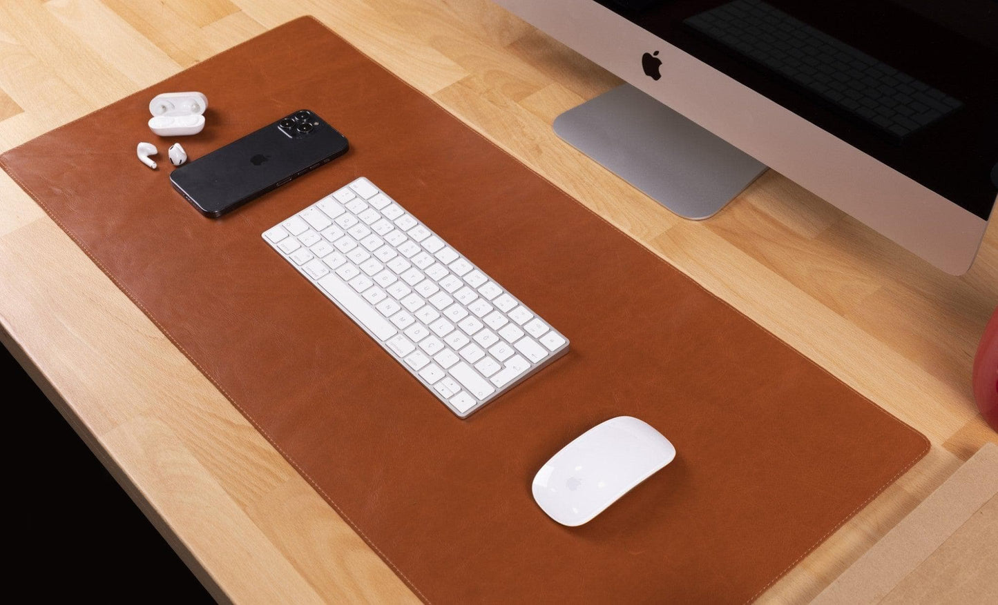 Genuine Leather Desk Mat  37x80