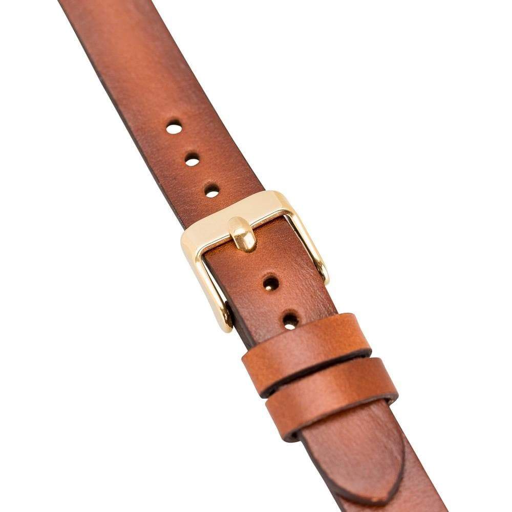 Leather Fitbit Watch Bands - Ferro Gold Trok Style