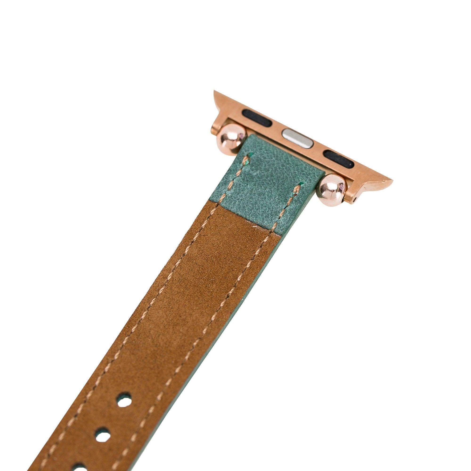 Leather Fitbit Watch Bands - Ferro Rose Trok Style