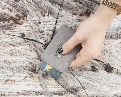 Martha NE Genuine Leather Magnetic Card Holder