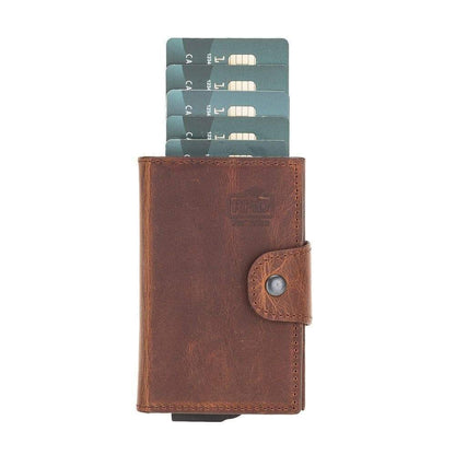 Montella Genuine Leather Pop-Up Card Holder