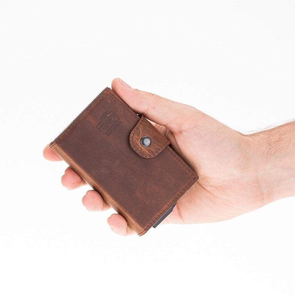 Montella Genuine Leather Pop-Up Card Holder