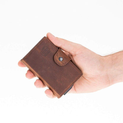 Montella Genuine Leather Pop-Up Card Holder