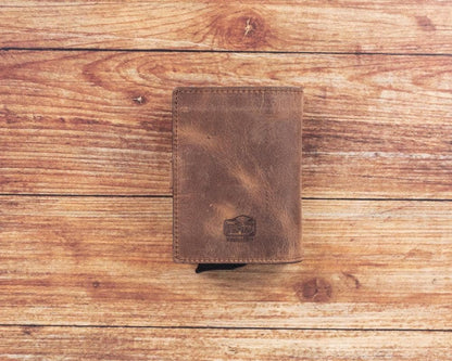 Palermo Zip Mechanical Genuine Leather Card Holder