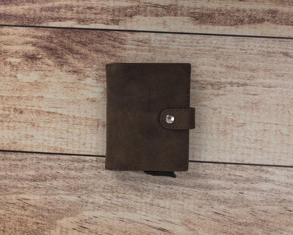 Palermo Zip Mechanical Genuine Leather Card Holder