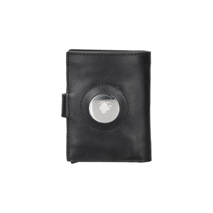 Plato Zip Mechanical Genuine Leather Card Holder