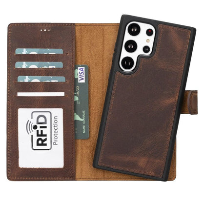 Samsung S23 Series Detachble Leather Magic Wallet Case