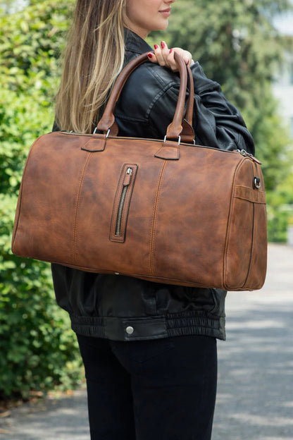 Aurora Leather Weekend Duffle Bag