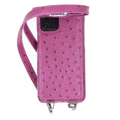 Saff iPhone 11 Series Genuine Leather Case with Crossbody Strap