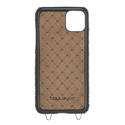 Saff iPhone 11 Series Genuine Leather Case with Crossbody Strap