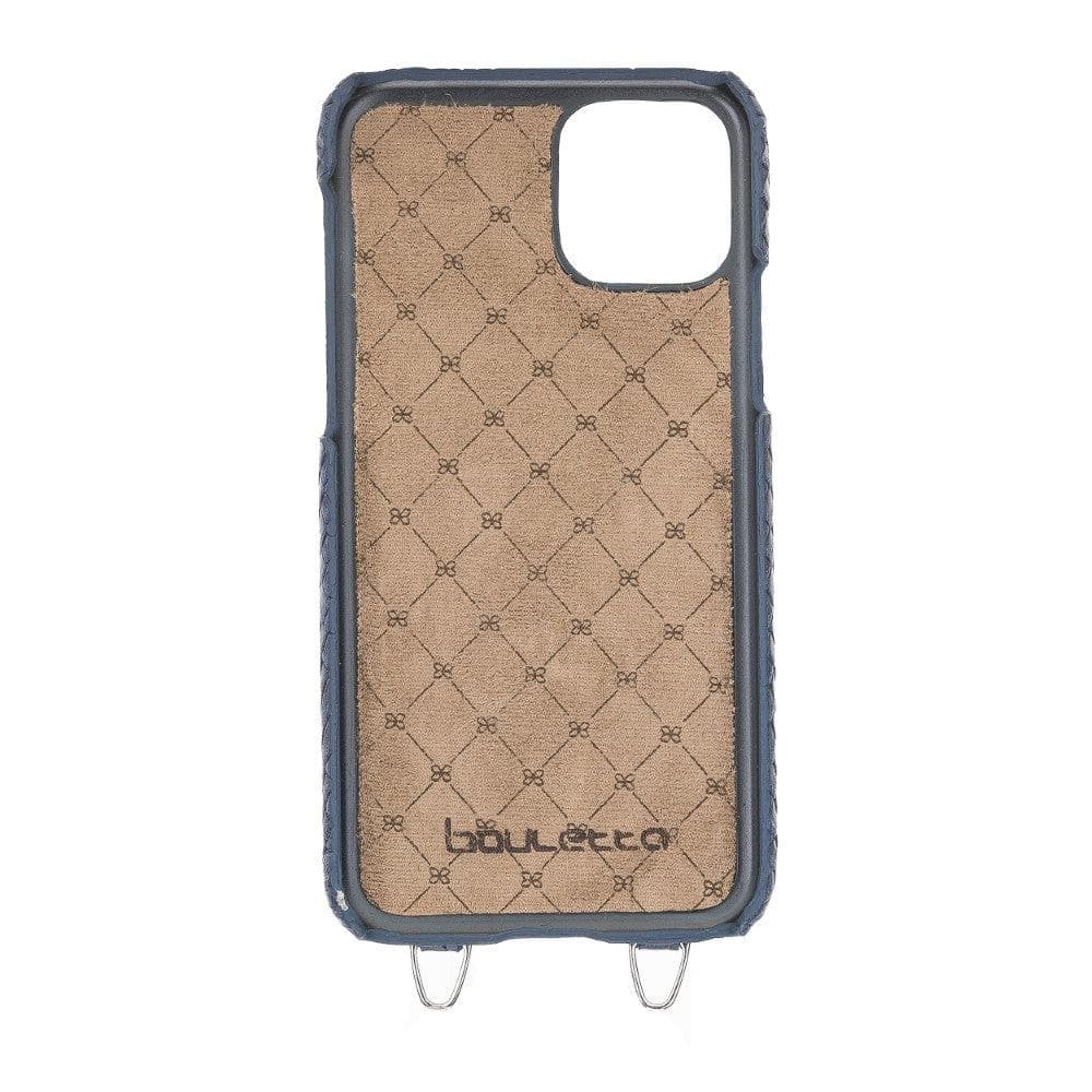 Saff iPhone 11 Series Genuine Leather Case with Crossbody Strap