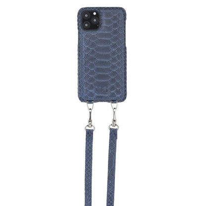 Saff iPhone 11 Series Genuine Leather Case with Crossbody Strap