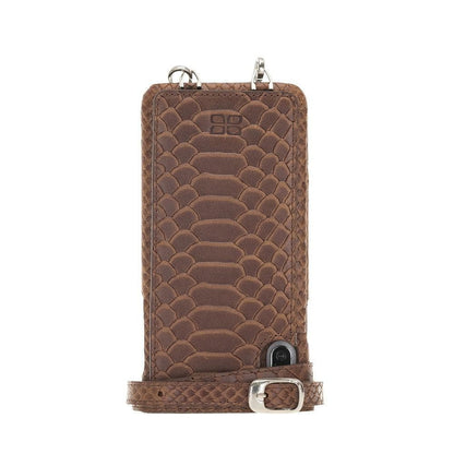 Saff iPhone X Series Genuine Leather Case with Crossbody Strap