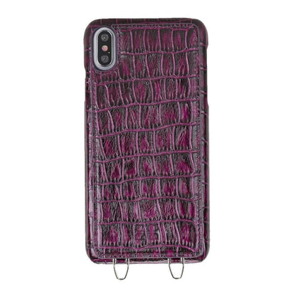 Saff iPhone X Series Genuine Leather Case with Crossbody Strap