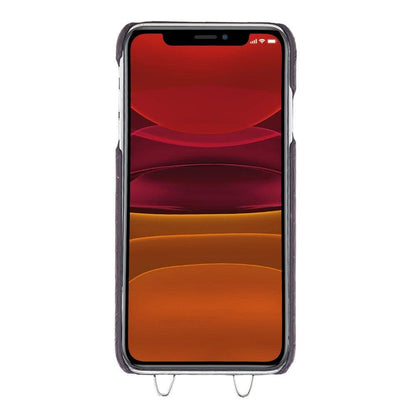 Saff iPhone X Series Genuine Leather Case with Crossbody Strap