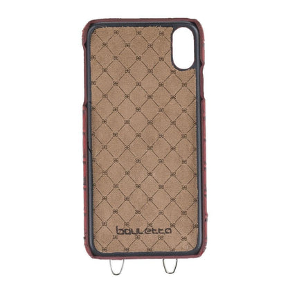 Saff iPhone X Series Genuine Leather Case with Crossbody Strap