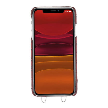 Saff iPhone X Series Genuine Leather Case with Crossbody Strap