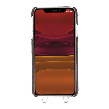 Saff iPhone X Series Genuine Leather Case with Crossbody Strap