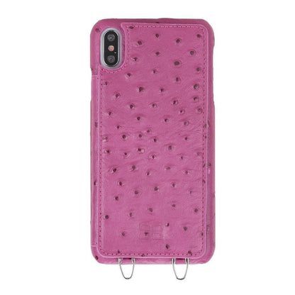 Saff iPhone X Series Genuine Leather Case with Crossbody Strap