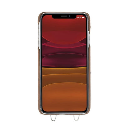 Saff iPhone X Series Genuine Leather Case with Crossbody Strap