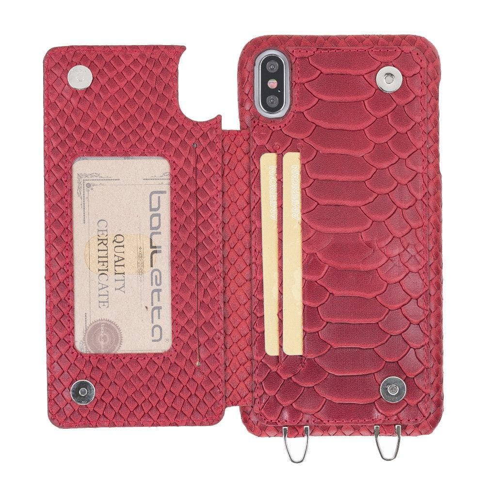 Saff iPhone X Series Genuine Leather Case with Crossbody Strap