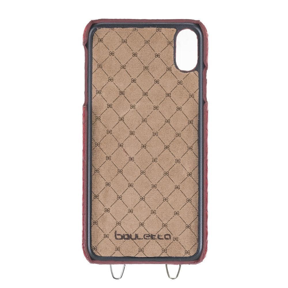 Saff iPhone X Series Genuine Leather Case with Crossbody Strap