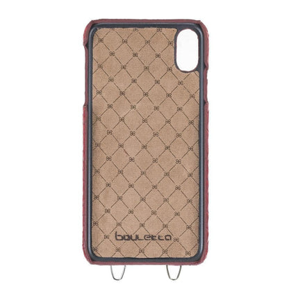 Saff iPhone X Series Genuine Leather Case with Crossbody Strap